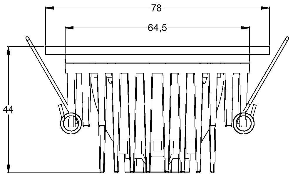 Built in ceiling lamp COB 68 IP65