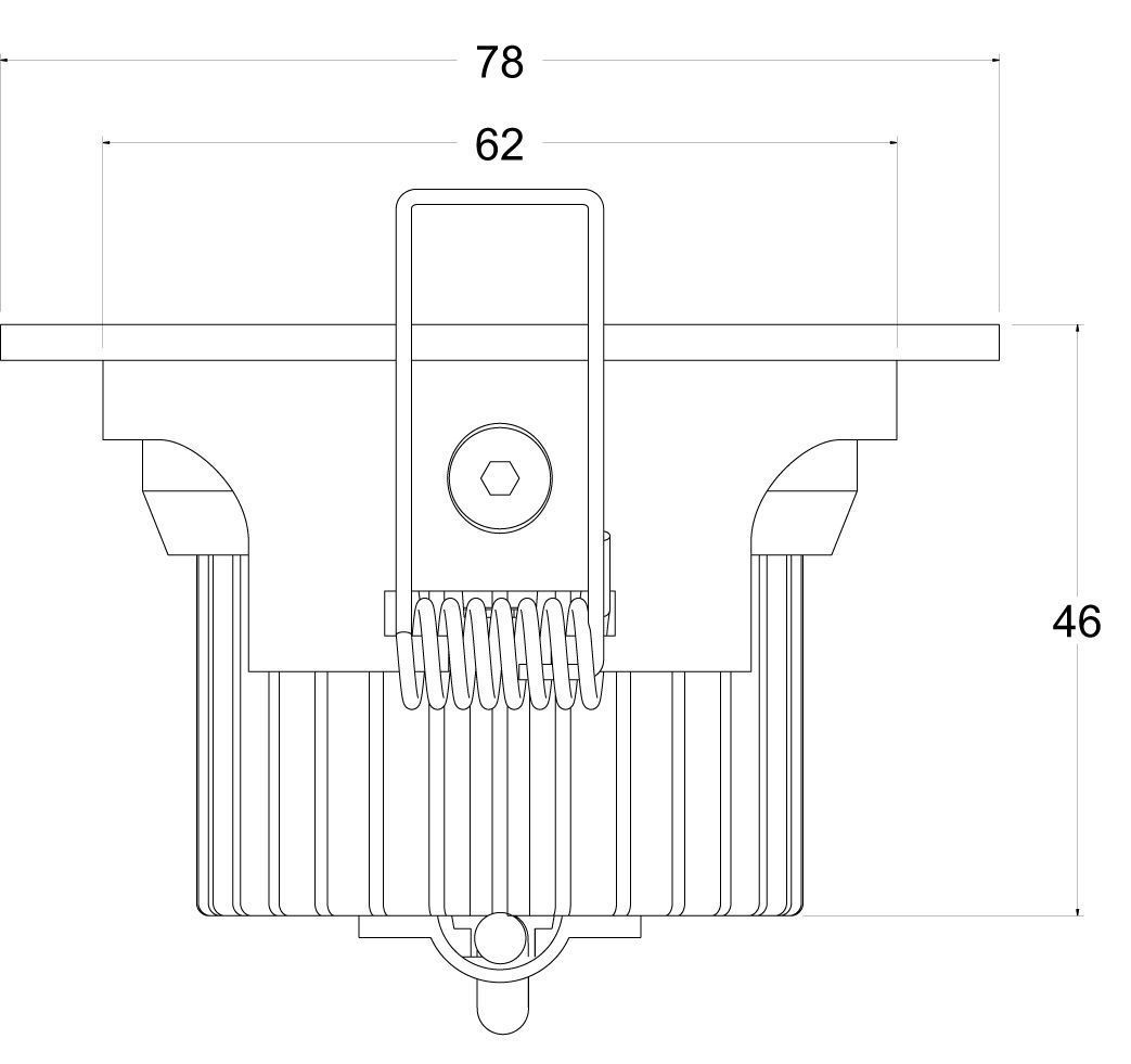 Built in ceiling lamp COB-68-350mA-2700K-round