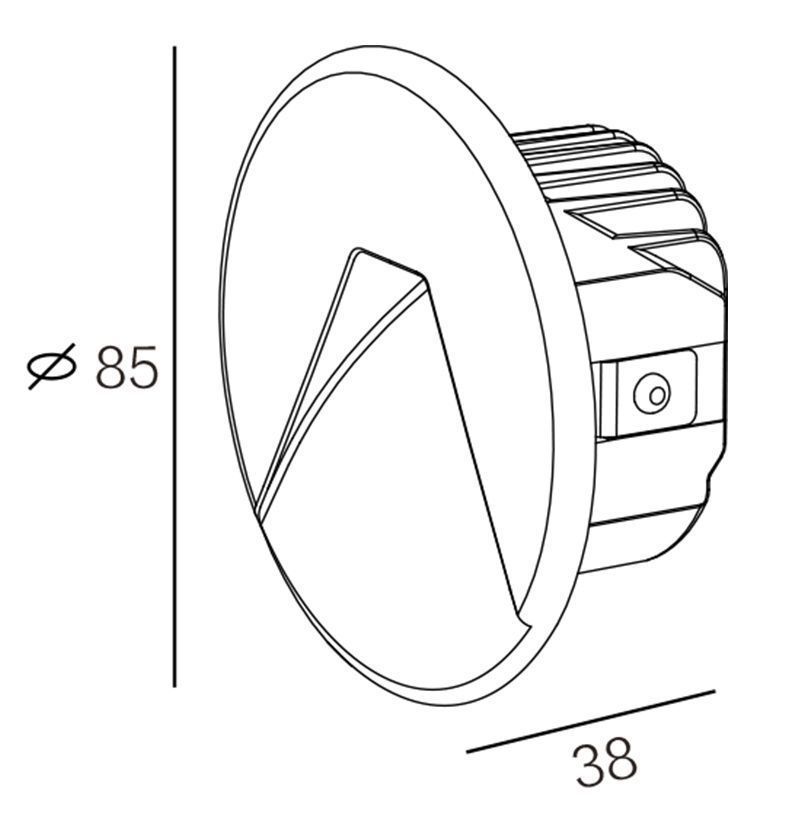 Cover white round for Light Base COB Indoor (563000)