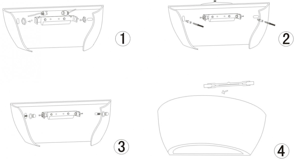 Surface mounted wall lamp Netito