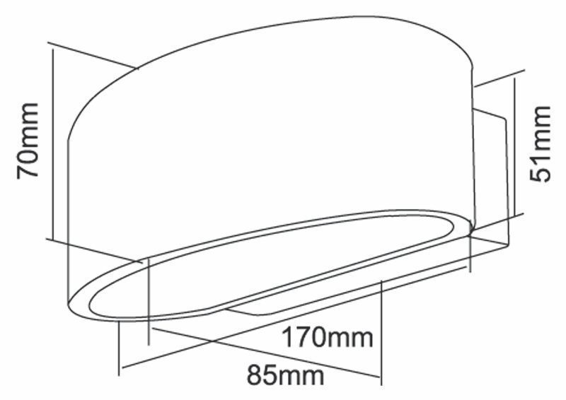 Surface mounted wall lamp Arietis