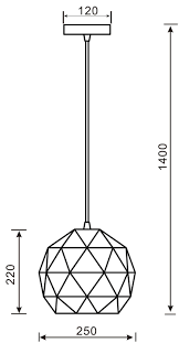 Pendant lamp Asterope round 250